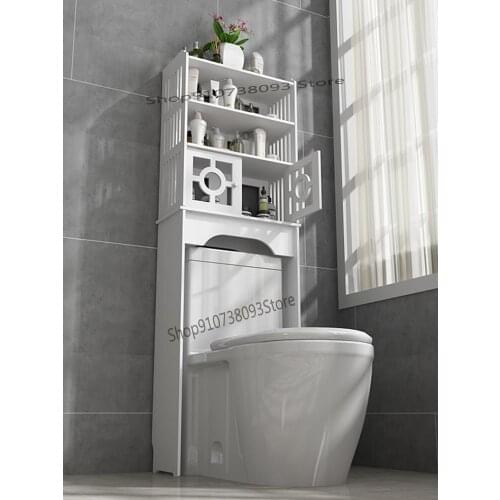 Toilet Shelf No Hole Toilet Cabinet Toilet Floor Type Bathroom Bath Storage Rack