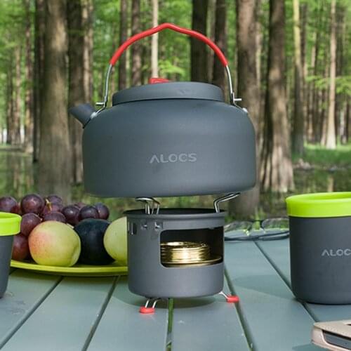 ALOCS Portable Aluminum Oxide Camping Water Kettle Outdoor Camping Pot Teapot Kettle Camping Picnic Water Teapot Coffee Pot