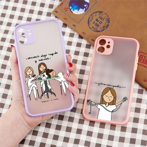 GYKZ Funny Nurse Doctor Medicine Phone Case For iPhone 12 11 Pro XS MAX XR SE2020 7 8 6 Plus Shockproof Matte Cover Clear Fundas