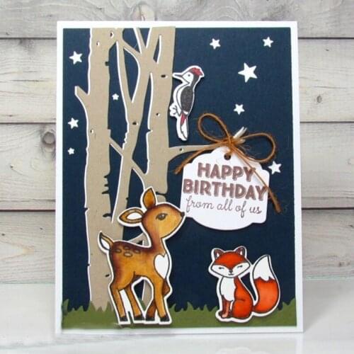 Birch Tree Border Metal Cutting Die Silver Stencil For Scrapbooking Album Photo Embossing Template Paper Card Handcraft New