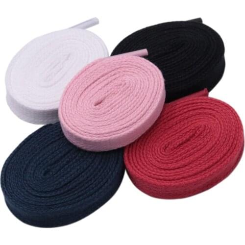 Weiou 12.7MM Shoe Laces Decoration Wide Polyester Cotton Shoelaces Solid Color For Work Boots With Custom Personalised шнурки