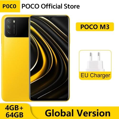 Global Version POCO M3 4GB 64GB Smartphone Snapdragon 662 Octa Core 6.53" FHD+ display 48MP Triple Camera 6000mAh Battery