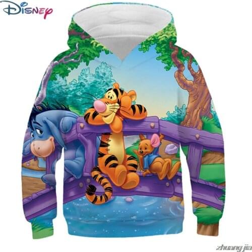 New Cute Winnie the Pooh 3D printing Boys girls Hoodie Unisex Fashion Harajuku Streetwear spring autumn Casual Jacket Hoodies