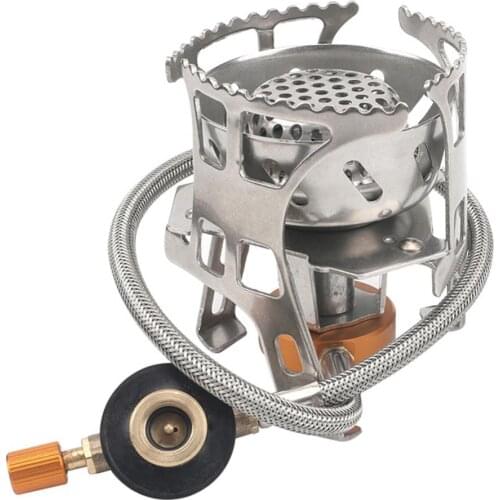 Camping Gas Stove Burner Split Portable Butane Burner Ignition Fogao Cooker Outdoor Cooking Gas Adapter Adaptor Conversion