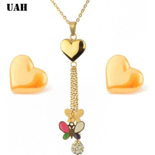 UAH Fashion African Jewelry Set 2019 Chain Enamel Gem Zirconia Jewelry Sets for Party Bridal Jewelry Sets Summer Jewelry