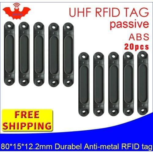 UHF RFID metal tag omni-ID EXO 600 915m 868mhz Impinj Monza4QT EPC 20pcs free shipping durable ABS smart card passive RFID tags