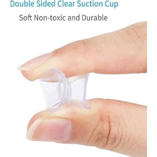 10Pcs/Set 20/30/35mm Clear Sucker Suction Cups Mushroom Head Strong Vacuum Suckers PVC Double Sided Suction for Window Glass Car