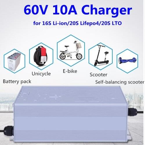 Quick charger 10A Mute charging for 60v electric self-balancing scooters electric Skateboard electric bicycle +Free shipping