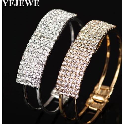 YFJEWE Fashion Alloy Mantianxing Bracelet Female Kalyptolith Rhinestone Bracelet Girlfriend Gifts Noble Ladies Elegant B007