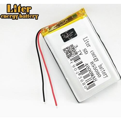 1/2/4pcs 3.7V 4000mAh 855080 Lithium Polymer LiPo Rechargeable Battery cells For Mp3 MP4 MP5 DVD Tablet Electric Toys Power bank
