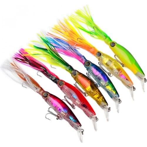 1pcs Fishing Tackle Sleeve-Fish Fishing Lure 40g/14cm Artificial Squid Fishing Baits