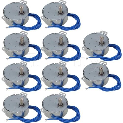 10 x TYC-50 AC110 Synchronous Motor 15-18RPM CW/CCW 4W Torque 1.5KGF.CM Silver
