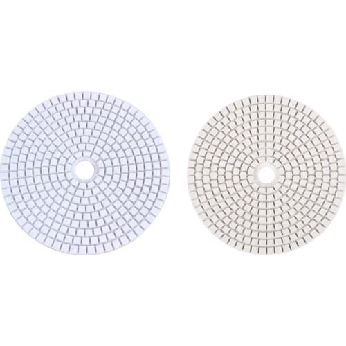 2PCS 5 Inch 125mm Wet Diamond Polishing Pads Marble Granite, Grits 200 & Grits 2000