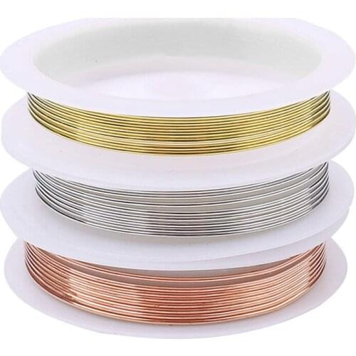 3 Rolls 18 Gauge Jewelry Copper Craft Wire,Tarnish Resistant Jewelry Beading Wire for Jewelry Making Supplies & Crafting