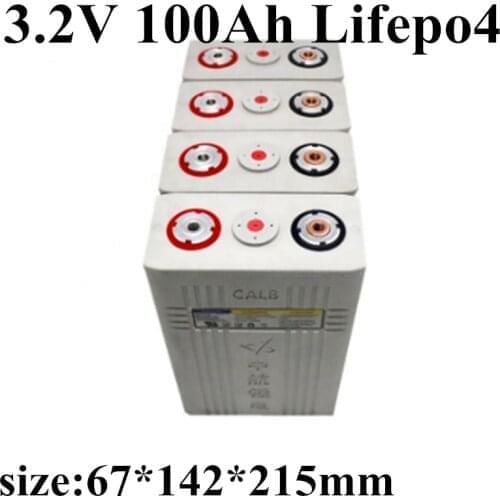 8PCS high capacity rechargeable Lifepo4 lithium ion battery cell 3.2V 100Ah for 24V 100Ah Battery DIY electric car solar system