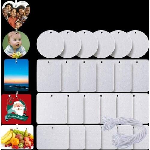 Aroma Cards Sublimation Blank Air Freshener 10*7cm Felt Material Sheet White Unscented Home Fragrances