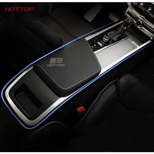 Auto Accessories Stainless Steel Inner Armrest Fit For Volvo XC60 2018 Center Control Handrail Box Trim
