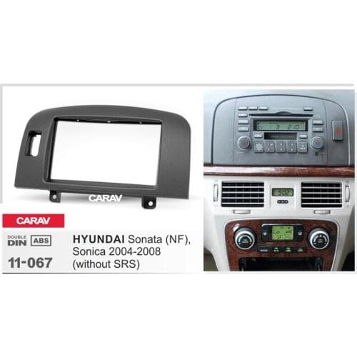 CARAV 11-067 top quality car radio stereo face facia surround trim frame for HYUNDAI Sonata Sonica(wo/airbag signal/left wheel)