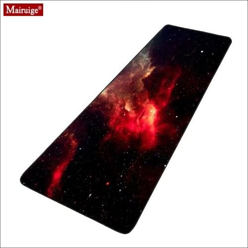Starry Universe Black and Red Mouse Pad XXL Gamer Desk Mat Large Keyboard Pad Gaming MousePad 90x40cm for Laptop Table Pads