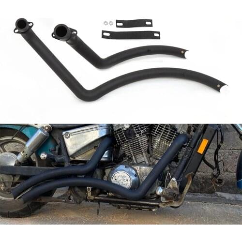 For Honda VT1100 VT1100C SHADOW 1100 ACE Aero Spirit VT1100C2 Shortshots Staggered Slash Cut Exhaust Pipe Kit Silencer Mufflers