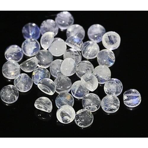 Hot Sale Strong Fluorescent Non-cracked Natural Rainbow Moonstone