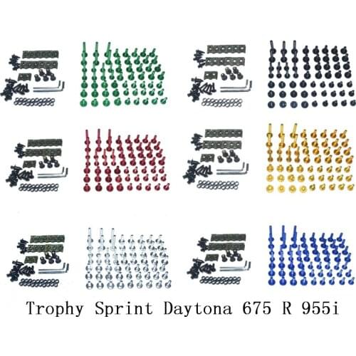 CNC Complete Fairing Bolts Bodywork Screws Nuts Kit For Fit Triumph Trophy Sprint Daytona 675 R 955i