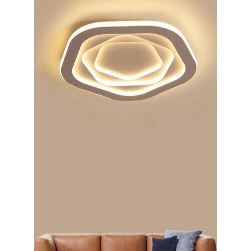 Polygon Modern LED Chandelier high brightness lustre led Minimalism White Bedroom Livingoom aisle Ceiling Chandelier lighting