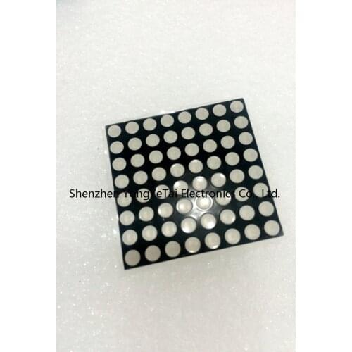 YYT 5PCS 3MM 8*8 LED dot matrix module 1088BS common anode bright red light 16 feet 32*32mm
