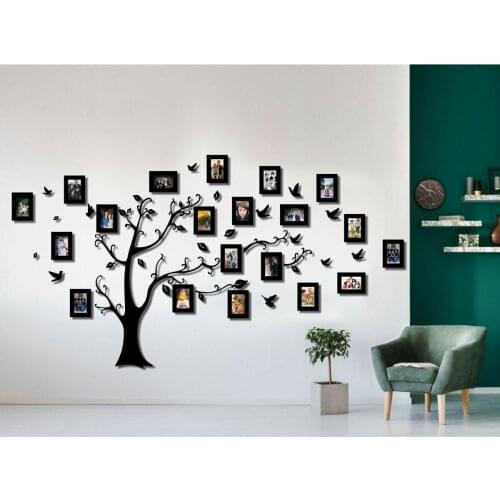 New Cool Season Family Large Colorful 3D DIY Photo Tree PVC Wall Decals/Adhesive Family Wall Stickers Mural Art Home Decor