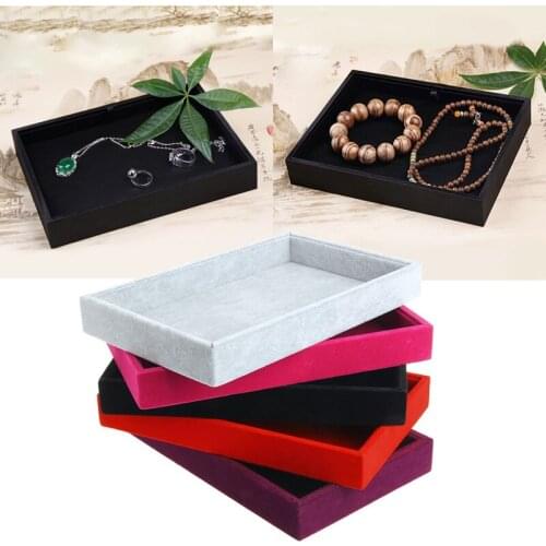 NEW Stackable Jewelry Trays Inserts Velvet Catch All Jewelry Display Tray Case