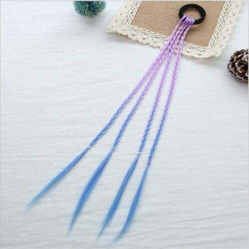 1 Pcs Simple Kid Elastic Hair Band Rubber Band Hair Accessories Kids Wig Headband Girls Twist Braid Rope Headdress girl Gift