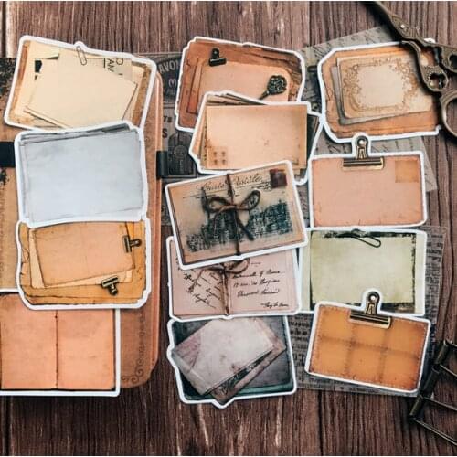 ZFPARTY Retro Note Pad Self- adhesive Stickers for Scrapbooking/ DIY Crafts/ Card Making Decoration