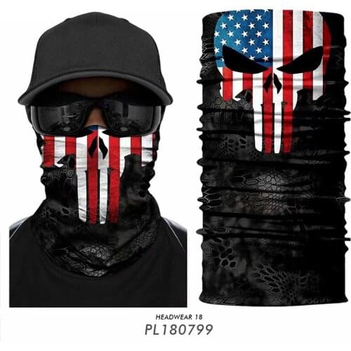 Motorcycle Face Mask Pusniher Quick Drying Balaclava Scarf Seamless Bandana Buff Tube Neck Gaiter Warmer Snood Bike Headgear Men