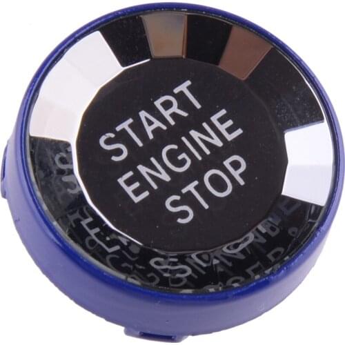 Blue Crystal Car Engine Start Stop Button Cover Fit for BMW E Chassis E87 E90 E91 E92 E93 E60 E84 E83 E70 E71 E72 E89