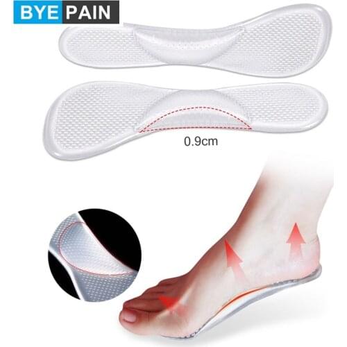 BYEPAIN Arch Support Metatarsal Pad Cushion Antiskid Flat Foot Correction Massage Shoe Pad High Heel Pain Relief Gel Insoles