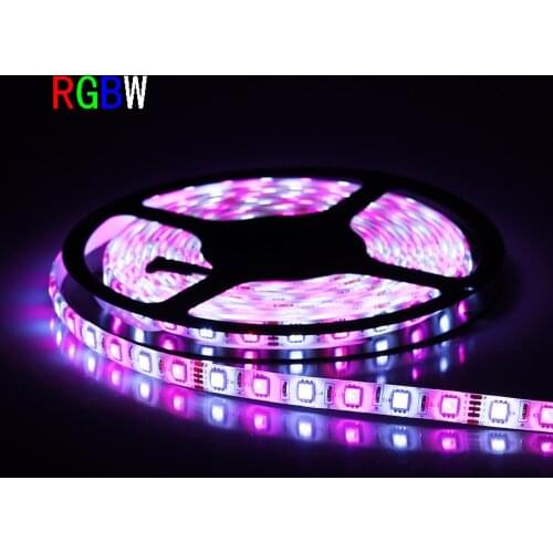 100m/lot RGBW/RGBWW LED Strip Light Waterproof DC12V SMD5050 5M/roll IP65 60Leds/M RGB+White/Warm White LED Flexible Tape Light