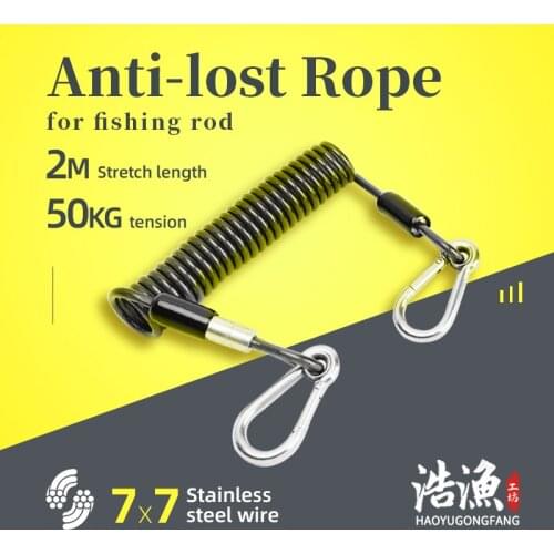Fishing Rod And Connecting Rope For Fishing Rod Multi-functional Hanging Buckle Elastic String