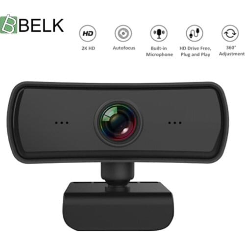 2K Webcam 2040*1080P HD PC Web Camera with Microphone Rotatable Cameras for Live Broadcast Video Calling Conference Work