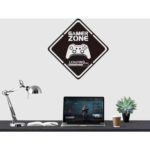 Game Zone Vinyl Wall Stickers Wallpaper For Kids Rooms Bedroom Game Room Door Decoration Drop Shipping
