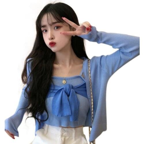 Women Lace Short Camisole Blue One Size Summer Sleeveless Solid Color Bowknot Tank Tops Vest