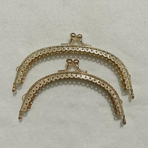 10.5cm/12.5cm women DIY coin bag making purse frame kiss buckle metal knurling clasp hardware accessories