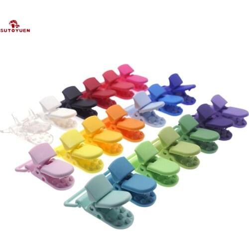 10 Colors 20mm ribbon D Shap plastic Baby Pacifier clip Mam Dummy Clip Suspender Clip Pacifier Holder Clips 350 Pcs/lot DHL