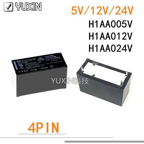 10pcs/lot New Relay H1AA005V H1AA005V H1AA012V FTR-H1AA024V 4PIN 10A 5VDC 12VDC 24VDC