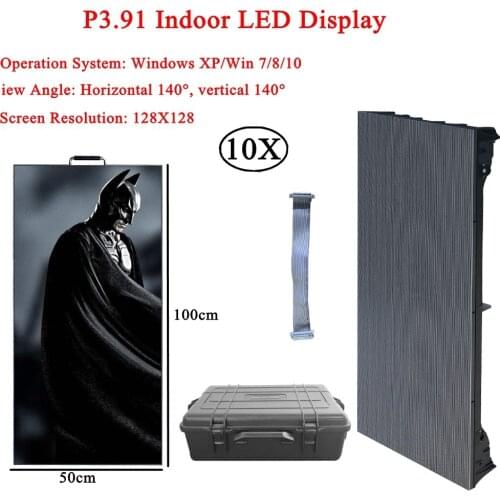 10Pcs/Lot Indoor P3.91 DJ Party Disco Advertising Rental Full Color LED Display LED Video Wall Panel 128x128 Pixels Led Display