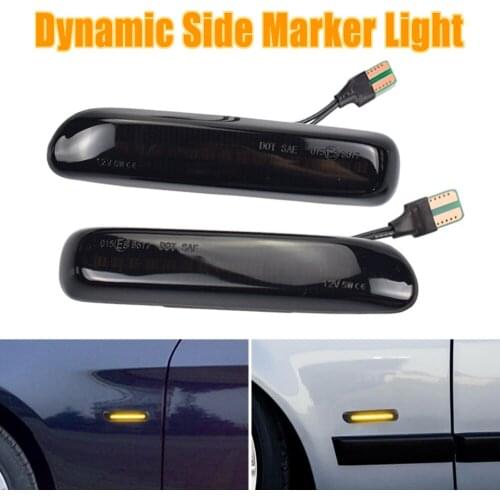 2pcs Car Led Dynamic Turn Signal Light Flasher Side Fender Marker Blinker Lamp 12V For BMW E46 E36 E60 E61 E90 E92 E93 X1 E84 X3