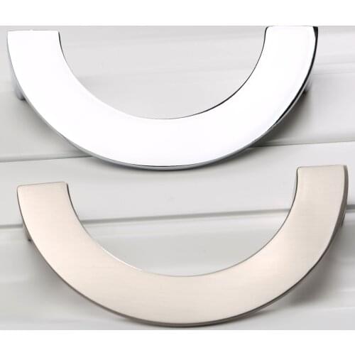 2pcs Modern Semicircle Knob Semicircle Dresser Door Pull Wardrobe Cabinet Drawer Ring Handle Zinc Alloy Kitchen Furniture 96mm