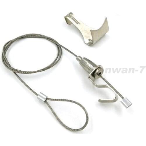 2pcs Exhibition Art Hanging System Wire Cable Ceiling Hook 2 Hooks Picture Hangers Wire 2hook Woodworking