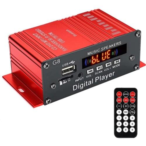 200W Bluetooth Stereo 2 Channel Amplifier Stereo Sound Power Receiver DC 12V with Remote Control