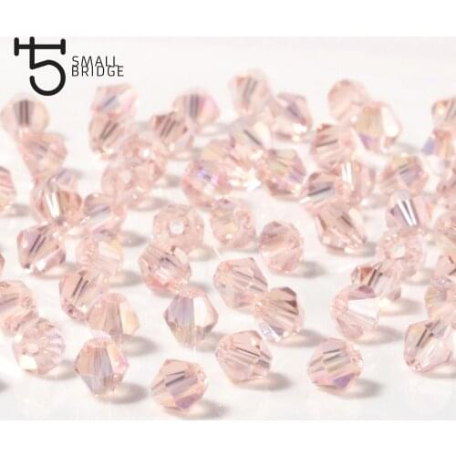 3mm Small Czech AAA Pink Spacer Bicone Beads Supplies for Jewelry Making Loose Faceted Crystal Glass Beads Wholesale Z204