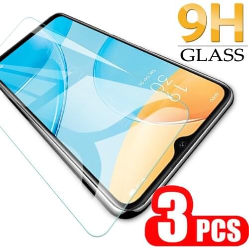 3PCS Safety Glass For OPPO A15 6.52 Inches Transparent Front Screen Protector OPO A 15 CPH2185 Phone Full Cover Film HD Clear